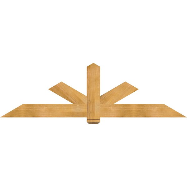 Ekena Millwork Kennewick Rough Sawn Timber Gable Bracket, Western Red Cedar, 84"W x 24"H x 2"D x 6"F, 7/12 Pitch GBW084X24X0206KEN00RWR - main